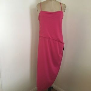 HALSTON ASYMETRICAL MINI DRESS